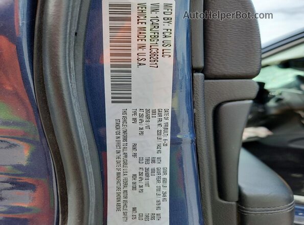 1C4RJFBG1LC362617 2020 JEEP GRAND Blue Սալոնի 360 աստիճան տեսք