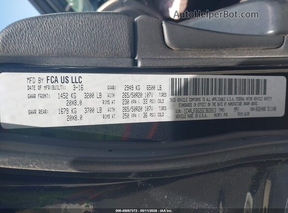 1C4RJFBG2GC363913 2016 JEEP GRAND CHEROKEE Black 