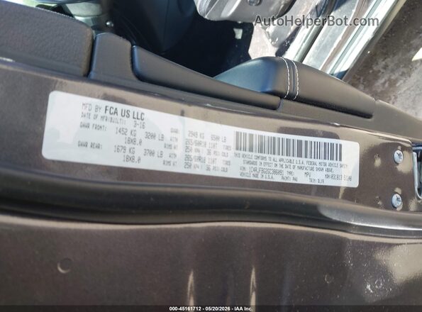 1C4RJFBG2GC386091 2016 JEEP GRAND CHEROKEE Black Вид підкапотного простору