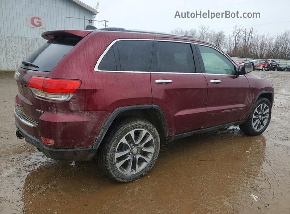 1C4RJFBG4JC378811 2018 JEEP GRAND Бордовый Задняя правая четверть