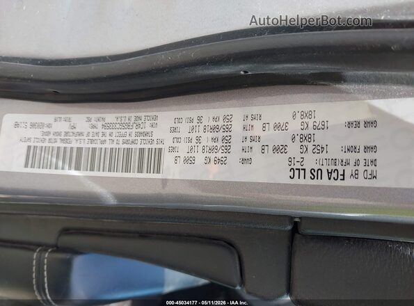 1C4RJFBG5GC333594 2016 JEEP GRAND CHEROKEE Silver ძრავის განყოფილების ხედი