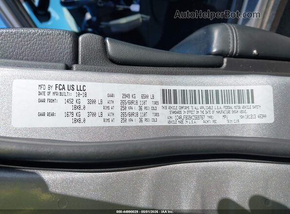 1C4RJFBG5KC569767 2019 JEEP GRAND CHEROKEE Silver Շարժիչի բաժամունքի տեսք
