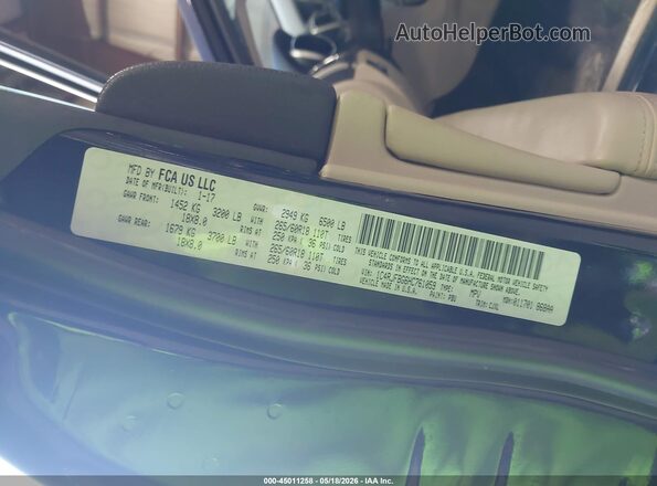 1C4RJFBG6HC761059 2017 JEEP GRAND CHEROKEE Blue Вид підкапотного простору