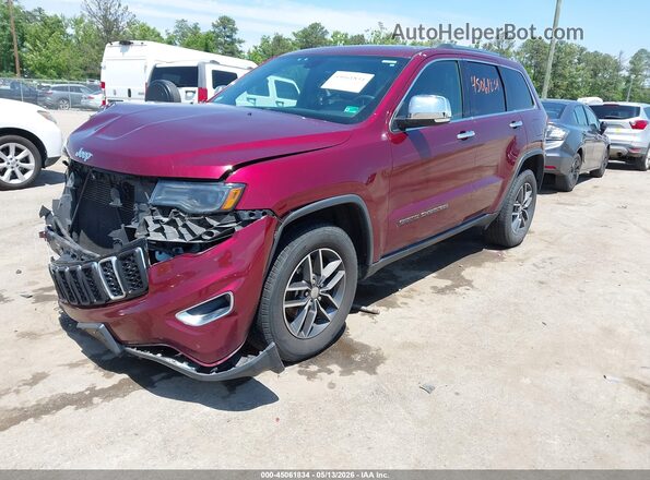 1C4RJFBG6HC764656 2017 JEEP GRAND CHEROKEE Burgundy წინა მარცხენა ხედი სამი მეოთხედიდან