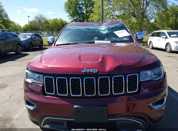 1C4RJFBG7HC800161 2017 JEEP GRAND CHEROKEE Red Вид щитка приладів