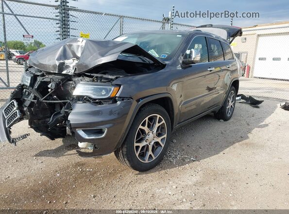 1C4RJFBG8KC775424 2019 JEEP GRAND CHEROKEE Gray Առջևի ձախ երեք քառորդ տեսարան