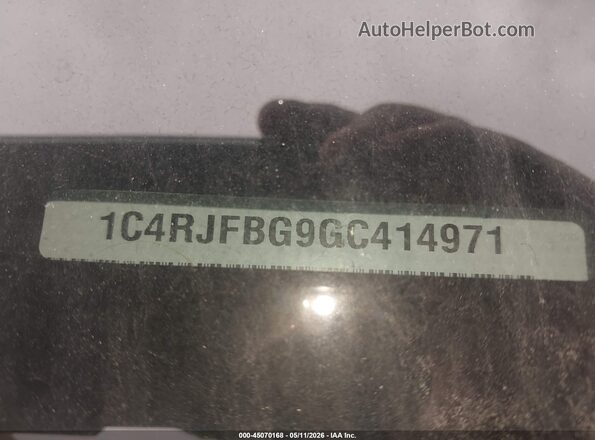 1C4RJFBG9GC414971 2016 JEEP GRAND CHEROKEE Black Շարժիչի բաժամունքի տեսք