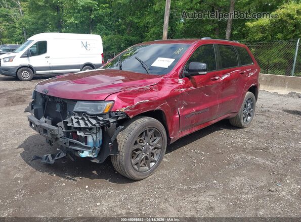 1C4RJFBGXMC704101 2021 JEEP GRAND CHEROKEE Red Առջևի ձախ երեք քառորդ տեսարան