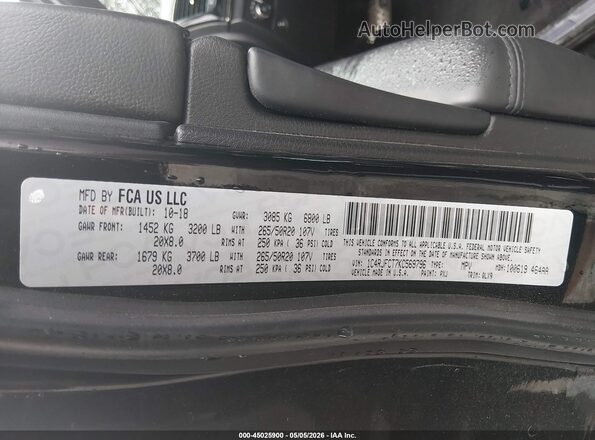 1C4RJFCT7KC569796 2019 JEEP GRAND CHEROKEE Black Engine compartment view