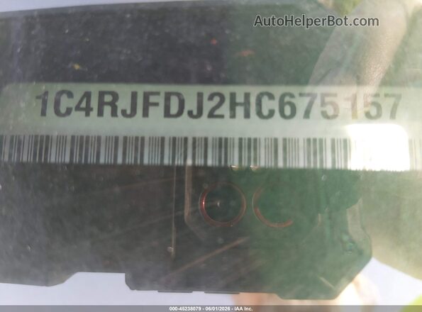 1C4RJFDJ2HC675157 2017 JEEP GRAND CHEROKEE White 