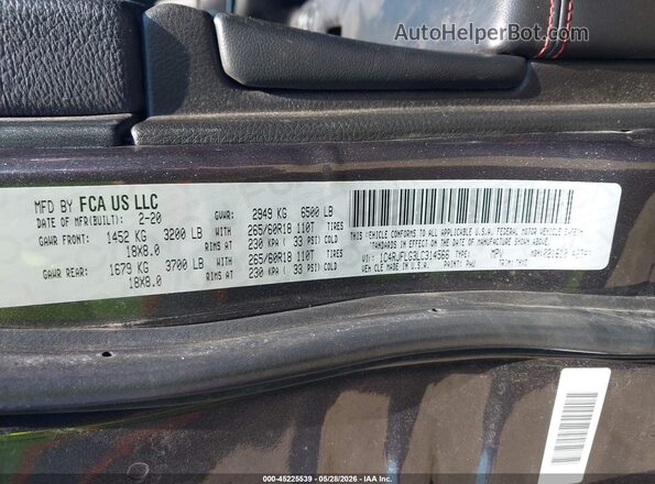 1C4RJFLG3LC314566 2020 JEEP GRAND CHEROKEE Gray Շարժիչի բաժամունքի տեսք