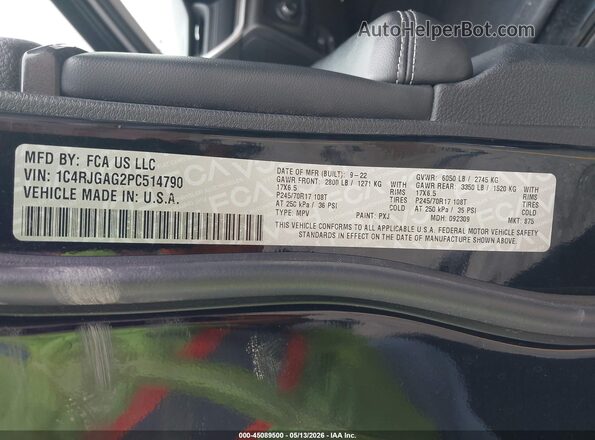 1C4RJGAG2PC514790 2023 JEEP GRAND CHEROKEE Black 