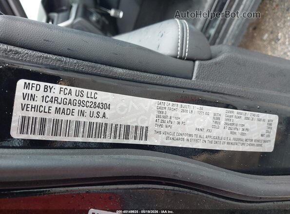 1C4RJGAG9SC284304 2025 JEEP GRAND CHEROKEE Black Շարժիչի բաժամունքի տեսք