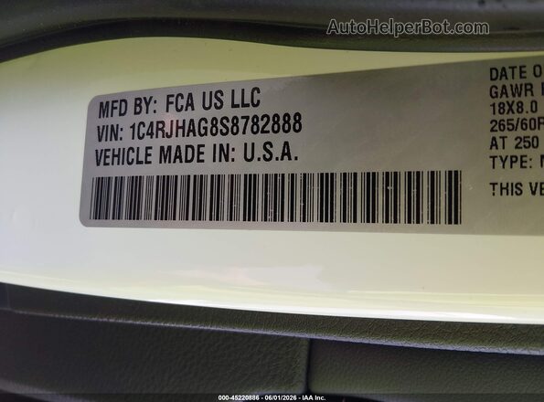 1C4RJHAG8S8782888 2025 JEEP GRAND CHEROKEE White Շարժիչի բաժամունքի տեսք