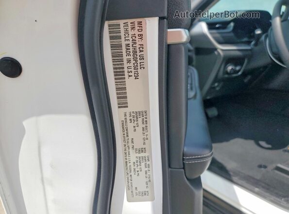 1C4RJHBG0PC501234 2023 JEEP GRAND White VIN sticker view