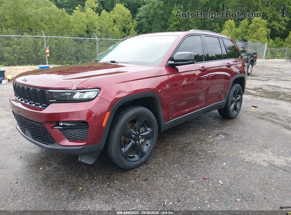 1C4RJHBG6PC535789 2023 JEEP GRAND CHEROKEE Burgundy წინა მარცხენა ხედი სამი მეოთხედიდან