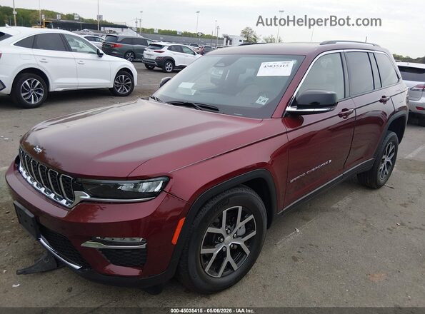 1C4RJHBGXPC615144 2023 JEEP GRAND CHEROKEE Burgundy Առջևի ձախ երեք քառորդ տեսարան