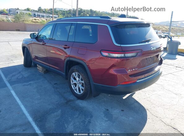 1C4RJKBG2M8125146 2021 JEEP GRAND CHEROKEE L Burgundy უკანა მარცხენა