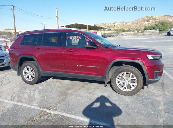1C4RJKBG2M8125146 2021 JEEP GRAND CHEROKEE L Burgundy უკანა სალონის ხედი