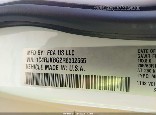 1C4RJKBG2R8532665 2024 JEEP GRAND CHEROKEE L White Widok komory silnika