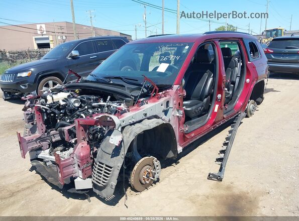 1C4RJKBG2S8726974 2025 JEEP GRAND CHEROKEE L Burgundy წინა მარცხენა ხედი სამი მეოთხედიდან