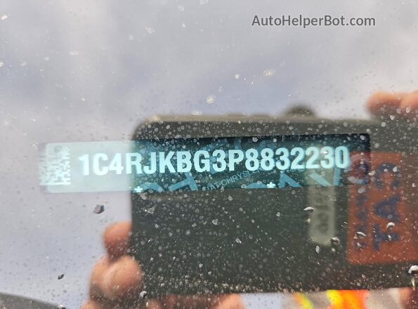 1C4RJKBG3P8832230 2023 JEEP GRAND Black VIN sticker view