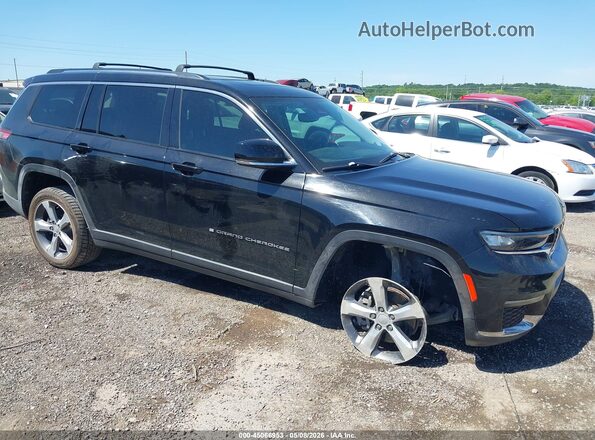 1C4RJKBG5M8104534 2021 JEEP GRAND CHEROKEE L Black Widok wnętrza z tyłu