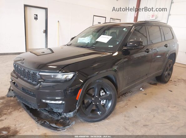 1C4RJKBG6R8501435 2024 JEEP GRAND CHEROKEE L Black წინა მარცხენა ხედი სამი მეოთხედიდან
