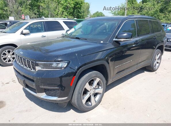1C4RJKBG7M8101554 2021 JEEP GRAND CHEROKEE L Black Առջևի ձախ երեք քառորդ տեսարան