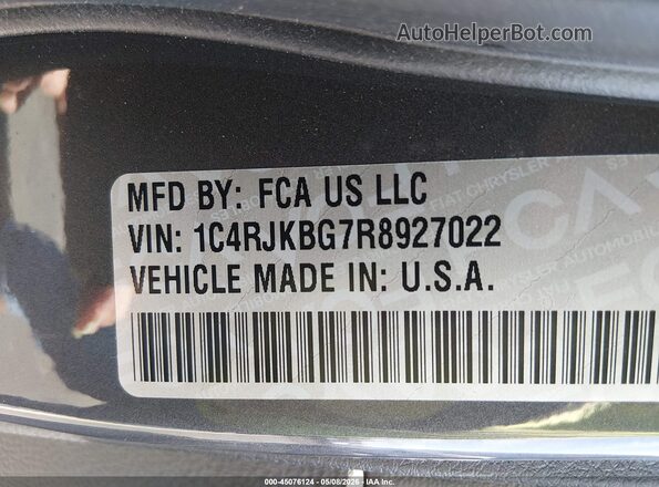 1C4RJKBG7R8927022 2024 JEEP GRAND CHEROKEE L Gray Vista del compartimento del motor