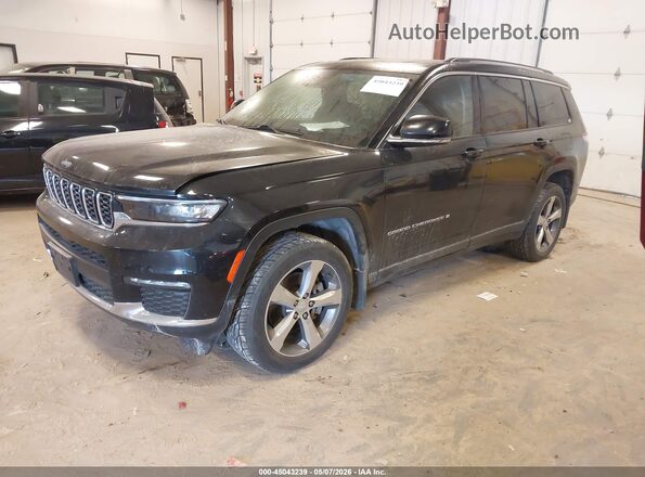 1C4RJKBG9M8202272 2021 JEEP GRAND CHEROKEE L Black Առջևի ձախ երեք քառորդ տեսարան