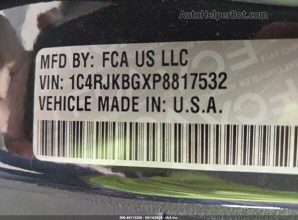 1C4RJKBGXP8817532 2023 JEEP GRAND CHEROKEE L Black Вид підкапотного простору