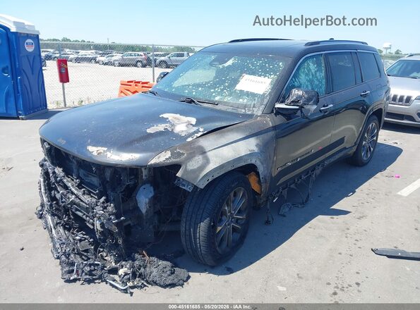 1C4RJKDG0N8538746 2022 JEEP GRAND CHEROKEE L Black Vista tres cuartos delantera izquierda