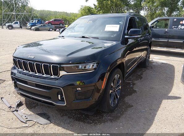 1C4RJKDG2N8583347 2022 JEEP GRAND CHEROKEE L Black Vista tres cuartos delantera izquierda