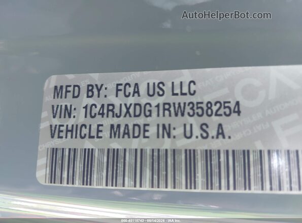 1C4RJXDG1RW358254 2024 JEEP WRANGLER Gray Widok komory silnika