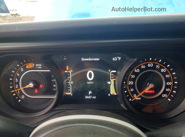 1C4RJXDN8SW658734 2025 JEEP WRANGLER Blue ხელსაწყოთა პანელის ხედი