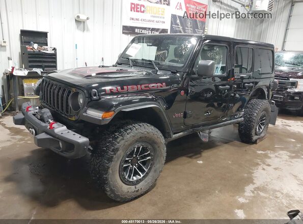 1C4RJXFG0RW280076 2024 JEEP WRANGLER Black Առջևի ձախ երեք քառորդ տեսարան