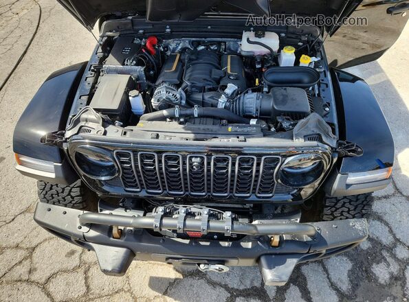 1C4RJXSJ2SW590012 2025 JEEP WRANGLER Black Շարժիչի բաժամունքի տեսք
