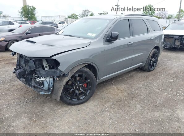 1C4SDJCT1KC652796 2019 DODGE DURANGO Gray წინა მარცხენა ხედი სამი მეოთხედიდან