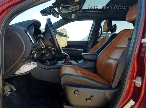 1C4SDJCT2LC383063 2020 DODGE DURANGO Темно-бордовый Вид салона спереди