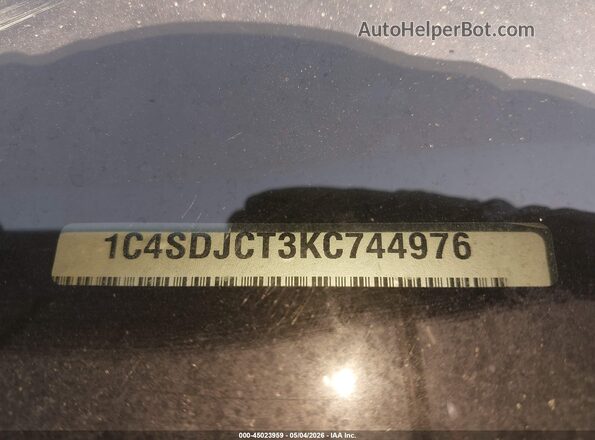 1C4SDJCT3KC744976 2019 DODGE DURANGO White 