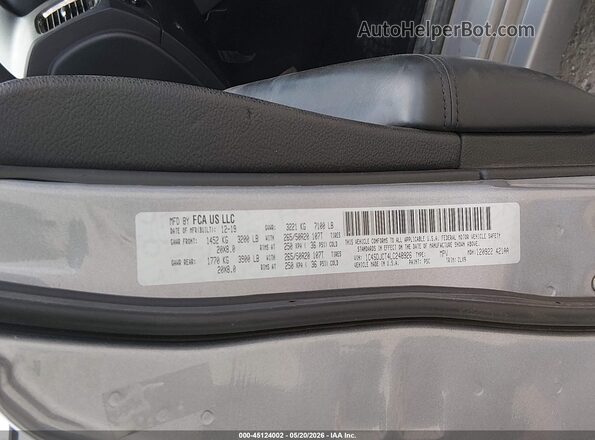 1C4SDJCT4LC248926 2020 DODGE DURANGO Gray Вид підкапотного простору