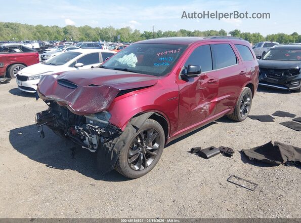 1C4SDJCTXMC692703 2021 DODGE DURANGO Maroon Առջևի ձախ երեք քառորդ տեսարան