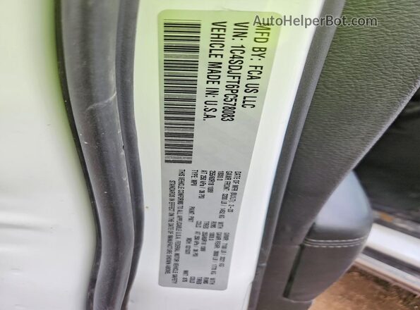 1C4SDJFT6PC578083 2023 DODGE DURANGO Белый Вид наклейки с VIN-кодом