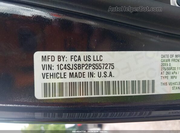 1C4SJSBP2PS557275 2023 JEEP WAGONEER L Черный Вид подкапотного пространства