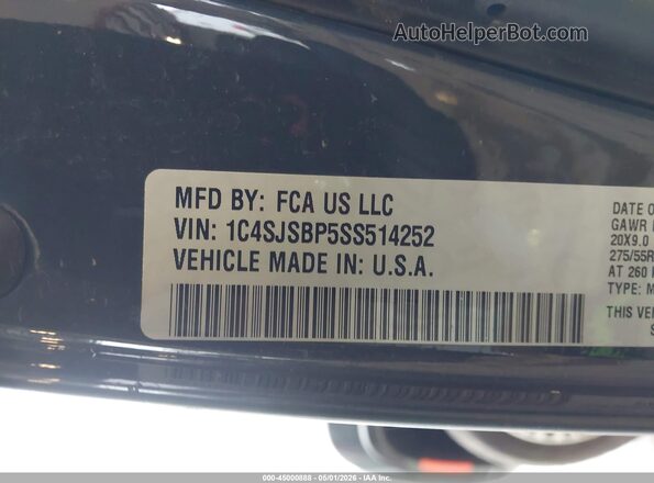 1C4SJSBP5SS514252 2025 JEEP WAGONEER L Dark Blue Vista del compartimento del motor