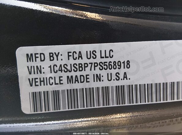1C4SJSBP7PS568918 2023 JEEP WAGONEER L Black Вид підкапотного простору