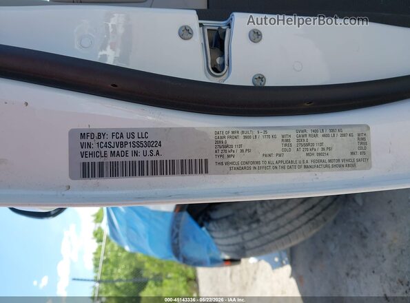 1C4SJVBP1SS530224 2025 JEEP WAGONEER White ძრავის განყოფილების ხედი