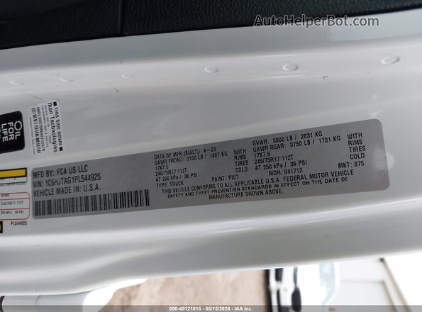 1C6HJTAG1PL544925 2023 JEEP GLADIATOR White Engine compartment view