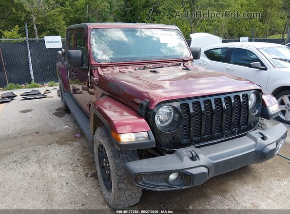 1C6HJTAG3ML523084 2021 JEEP GLADIATOR Maroon წინა ხედი